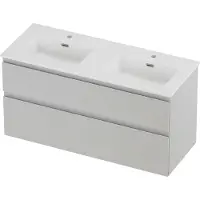 Proline Tribute Badmeubelset Porselein Elegant 2 Gaten 120x46x62 cm Glans Wit Glans Wit