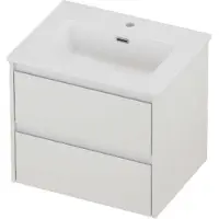 Proline tribute badmeubelset porselein elegant 1 gat 60x46x54 cm glans wit glans wit