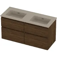 Proline Tribute Badmeubelset Porselein 120x46x62 cm Mat Crème Cotton Cabana Oak
