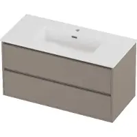 Proline Tribute Badmeubelset Porselein Elegant 1 Gat 100x46x54 cm Glans Wit Clay Beige