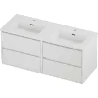 Proline Tribute Badmeubelset Porselein Elegant 4 Laden 120x46x54 cm Glans Wit Mat White