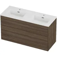 Proline tribute badmeubelset porselein elegant in kader 120x46x67 cm glans wit vital oak