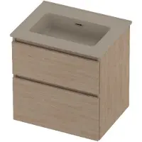 Proline Tribute Badmeubelset Porselein Elegant 1 Kraangat 60x46x62 cm Mat Crème Cotton Ideal Oak