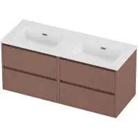 Proline Tribute Badmeubelset Porselein Elegant Dubbel 120x46x54 cm Mat White Beauty Blush