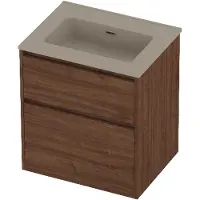 Proline Tribute Badmeubelset Porselein 1 Gat 60x46x67 cm Mat Crème Cotton Indian Walnut