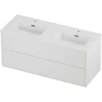 Proline Tribute Badmeubelset Porselein Elegant In Kader 120x46x54 cm Glans Wit Mat White