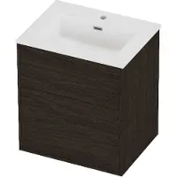 Proline Tribute Badmeubelset Porselein Elegant In Kader 60x46x67 cm Mat White Mokka Oak