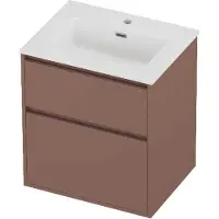 Proline tribute badmeubelset porselein elegant 1 gat 60x46x67 cm glans wit beauty blush