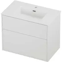 Proline Tribute Badmeubelset Porselein Elegant 1 Kraangat 80x46x67 cm Mat Wit Mat White