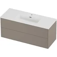 Proline Tribute Badmeubelset Porselein Elegant 1 Kraangat 120x46x54 cm Glans Wit Clay Beige