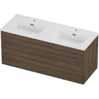 Proline Tribute Badmeubelset Porselein Elegant In Kader 120x46x54 cm Glans Wit Vital Oak