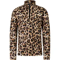 Protest PRTTopsy outdoor sweater met opstaande kraag en panterprint - beige/zwart - maat 152
