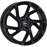 Mak Litá velgen KASSEL, 7x17 inch, 5x108 steek, ET 34, glanzend zwart