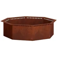 vidaXL Vuurschaal Ring Roestkleurig 80 x 80 x 25 cm weervast staal