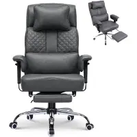 GTPLAYER Gaming Stoel: Ergonomische bureaustoel met verstelbare hoofdsteun, grote lendensteun, 54 cm brede zitting, kantelbaar van 90° tot 150°, draagvermogen 180 kg