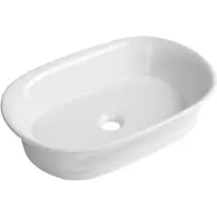 Hak TIVOLI keramische wastafel, opzetmodel, 55x38 cm, wit