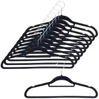 Doabuy Kleerhanger Zwart Vilt - 10 stuks