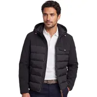 Bugatti winterjas zwart effen