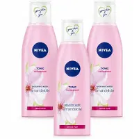 Nivea 3 x - Gezichtstonic - Essentials Verzachtende Tonic - Voor droge & gevoelige huid - Met Amandelolie & Hydramine - 200 ml - Bulkverpakking - 3 stuks