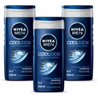 Nivea MEN - Douchegel - Cool Kick - 250 ml - Bulkverpakking - 3 stuks