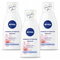 Nivea 3 x - Oogmake-up Verwijderaar - Waterbestendige Make-up Verwijderaar - Voor de gevoelige huid - Met Kamille & Provitamine B5 - 125 ml - Bulkverpakking - 3 stuks