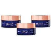 Nivea 3 x - Nachtcrème - CELLular Expert Lift Anti-Veroudering - Voor alle huidtypes - Met Bakuchiol & Hyaluronzuur - Verhoogt collageen & anti-rimpel - 50 ml - Voordeelverpakking - 3 stuks