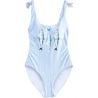 Next Badpak blauw / marine / pastelblauw / wit