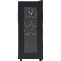 Heinner HRV-A28DRM8 Wijnkoelkast – 28 L – Geschikt voor 8 Flessen – LED-display – 3 Metalen Leggers – Omkeerbare Deur – Zwart – 5 Jaar Garantie