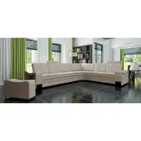 AEA Stoffen bank, textiele bekleding, hoekbank, sofa + USB, hoekbank, woonkamer set, stoffen bank
