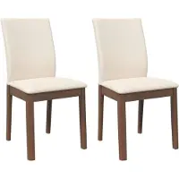 vidaXL - Eetkamerstoelen - met - kussens - 2 - st - massief - hout - rubber - bruin