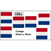Wefiesta 180 stuks Servetten Nederland 33cm x 33cm - 3 laags - Holland - Luxe Servet diner eten knoeien restaurant Nederland WK 2026 BBQ thema feest verjaardag feest