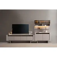 AEA Edles Wohnzimmer Set Designer TV-Konsole Holz Seitenschrank 2-tlg