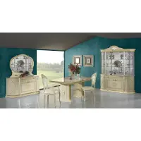 AEA Esszimmer Set Vitrine Esstisch Garnitur Tisch Gruppe 4tlg. Set Komplett Barock