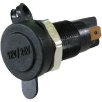Proride DIN/Hella Stopcontact Inbouw - 12-36V 180W - Met Afsluitdop - Waterdicht - Zwart