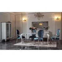 AEA Design Esszimmer Set 8tlg Esstisch Stuhl Kommode Vitrine Spiegel Ess Tische Holz