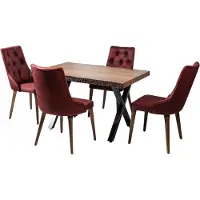 AEA Esstisch Garnitur Tisch Esszimmer Set Tisch 4x Stühle Stuhlgruppe Garnitur 5tlg