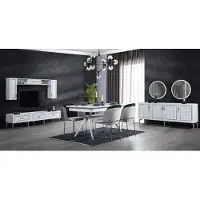 AEA Designer Essgruppe 8tlgl Esstisch Stuhl Kommode Spiegel Esstische Holz moderen
