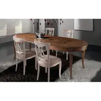 AEA Esszimmer Set Essgruppe Klassischer Echt Holz 4tlg Set Stuhl Garnitur 4x Stühle