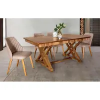 AEA Garnitur Tisch 6x Lehnstuhl Stühle Luxus Essgruppe Set 7tlg Komplette Esszimmer