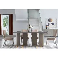 AEA Stuhl 6x Stühle Gruppe Set Wohn - Esszimmer Garnitur Holz Lehn Leder Textil