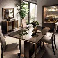 AEA Designer Esstisch Design Tisch Holz Esszimmer Wohnzimmer klassisch 160x90 cm