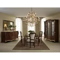 AEA Esstisch 4x Stühle Vitrine Anrichte 8tlg. Esszimmer Set Gruppe Garnitur Tisch