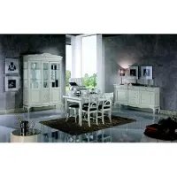 AEA Design Esszimmer Set Garnitur 7tlg Holz Möbel Kommode 4x Stuhl Tisch Vitrine