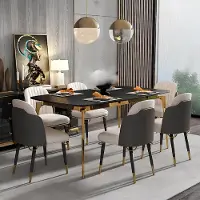 AEA Klassischer Tisch Esstisch Holz Esszimmer Garnitur 6x Stuhl Set Stühle Lehn