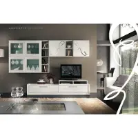 AEA Wohnzimmer Wohnwand tv Wand Anbauwand Möbel rtv Wohnwände Schrank Regal Möbel