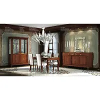 AEA Design Set 7tlg Esszimmer Esstisch Stuhl Kommode Vitrine Gruppe Ess Tische Holz