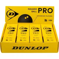 Dunlop - Squash ball- Pro 12x1 Ball- Black/Yellow
