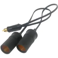 Proride Auto Sigarettenaansteker Splitter 1 Naar 2 - 12/24V - 2 12V Aansluitingen - Zwart
