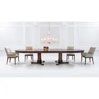 AEA Elegantes Esszimmer-Set aus Tisch und 4 Stühlen mit Holzoberfläche