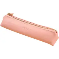 LONGZIMING Etui - Slank Etui voor Pennen en Potloden - Met Metalen Rits - Compacte Pennenetui en Organizer - Voor Studenten, School, Kantoor en Universiteit - Roze